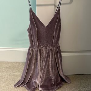 Urban Outfitters lilac velvet ROMPER
